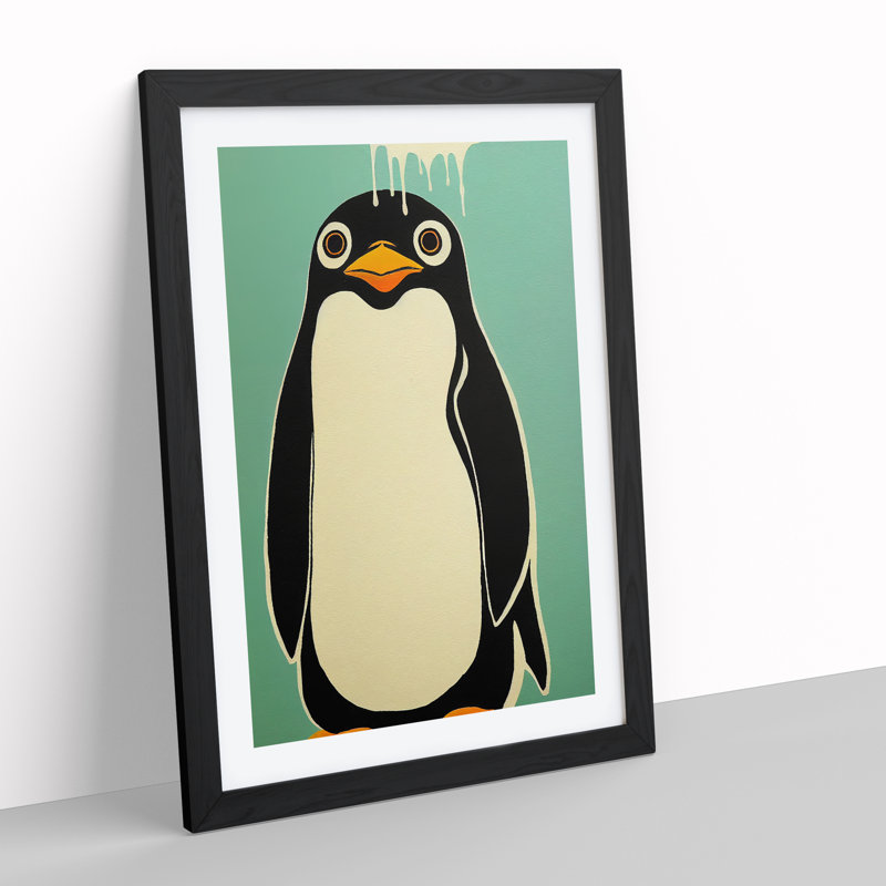 Little Penguin - Framed Print, Black, 46cm H x 34cm W x 2cm D