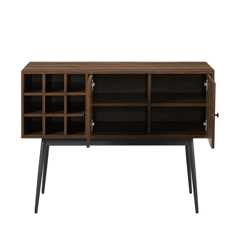Vanceboro 42.25'' Bar Cabinet, Dark Walnut