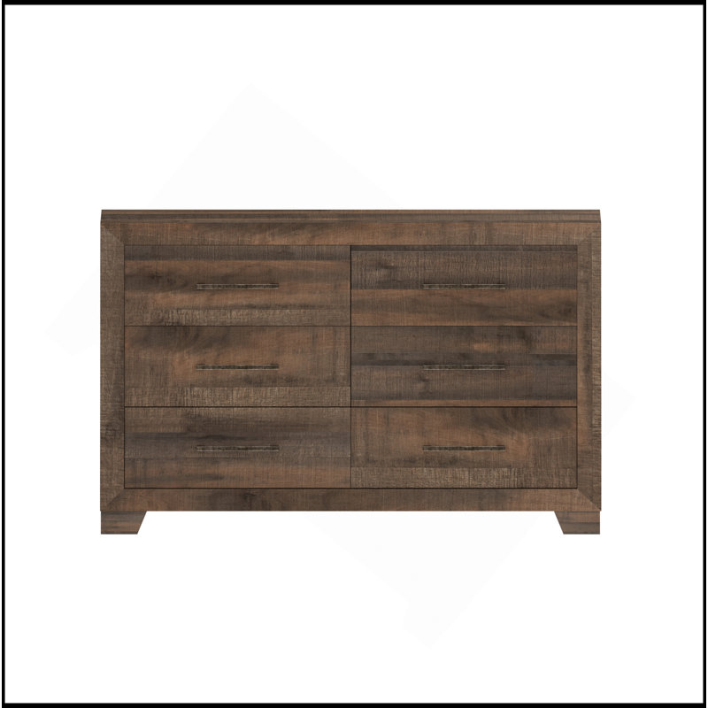 Commode brune à 6 tiroirs
