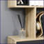 Bibliothèque, étagère de rangement en forme de S à 6 tablettes en H 75,5 po | Bois d'ingénierie | Naturel