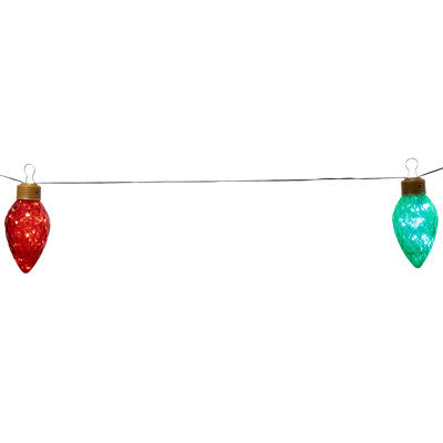 LED Jumbo C9 Style Commercial Christmas Light Set - 12' - Multi-Color - Black Wire - 5Ct