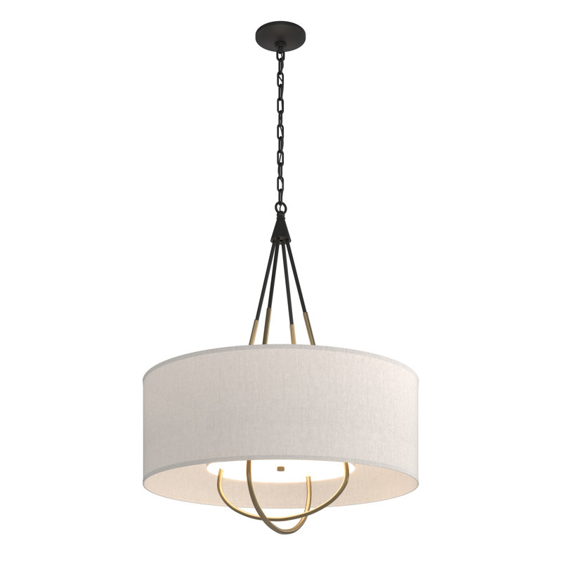 Loop 4 - Light Chandelier, Black, Flax, Soft Gold