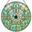Panneau de vitrail en verre coloré, 7,8 heures-2011221548
