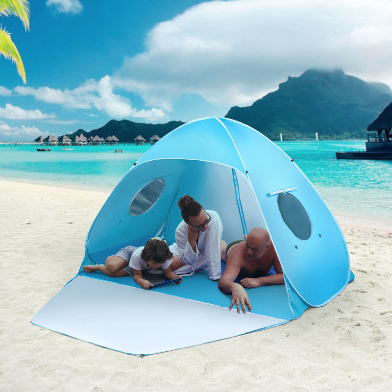 Tente 3 personnes Pop Up, Light Blue