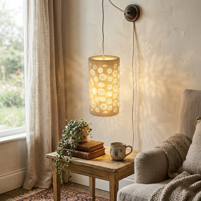 Luminaire suspendu cylindrique à 1 lumière Chloe