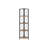 Taupe 4 Tier Bookcase For Office - Metal Frame & Functional With Black Finish