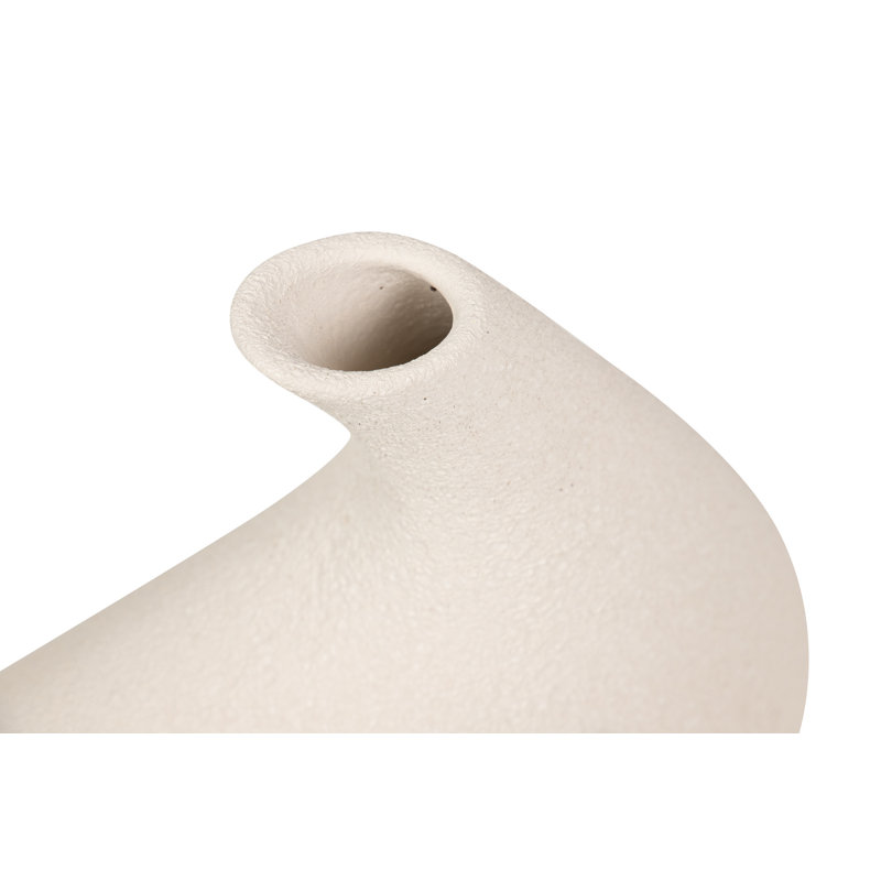 Ceramic / Porcelain Table Vase, Beige, 50cm H x 35cm W x 12cm D