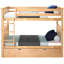 Lit superposé simple au-dessus de simple en bois massif avec lit gigogne Aileana-90958806-31282760