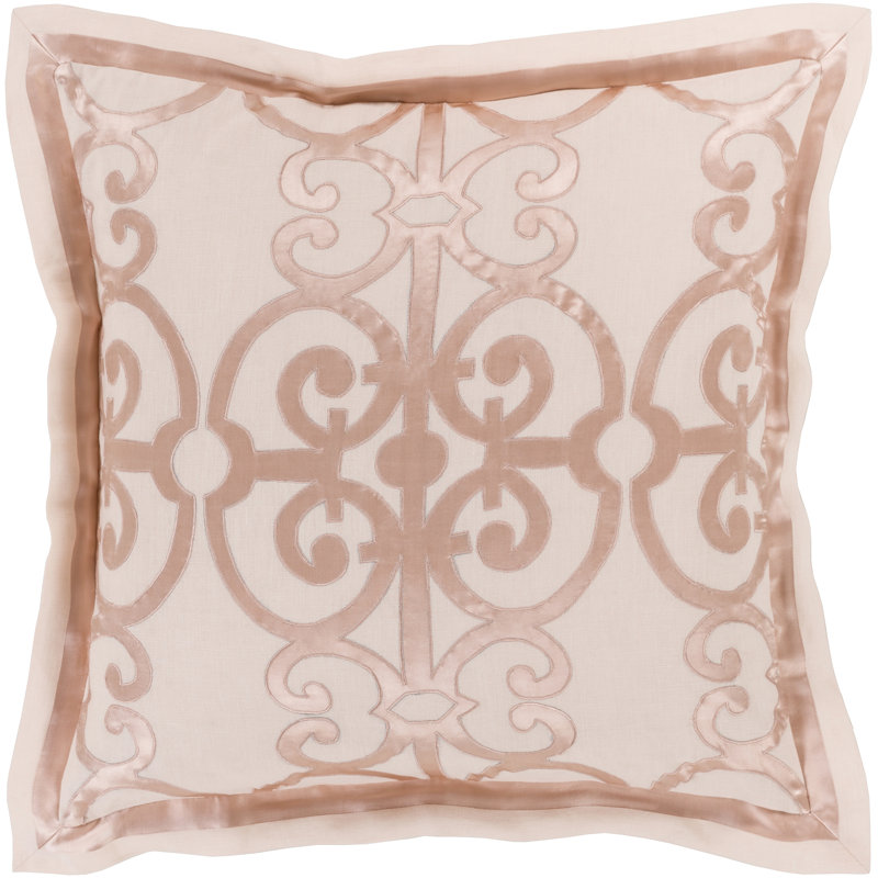 Versaille Linen Blend Sham Set, Euro, Pink