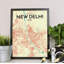 « new delhi city map », reproduction d’impression sur affiche en tricolore-31735352