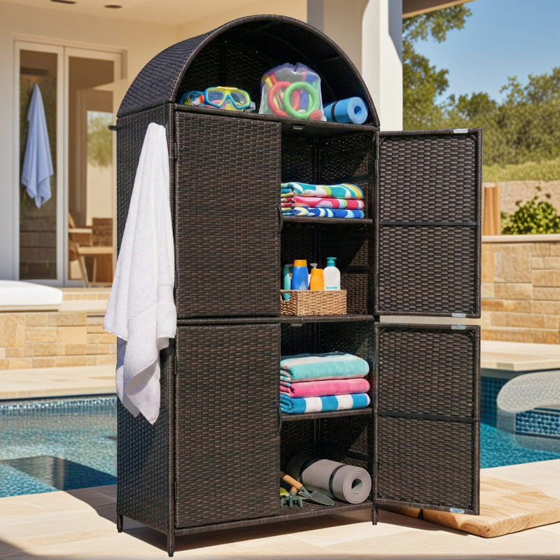 Armoire de rangement 72 po, Brun