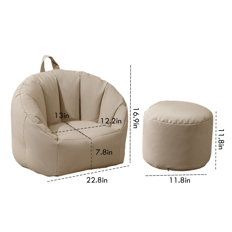 Ensemble de sièges pour enfants 2 pièces, Brun