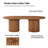 Jadida Merriman 53"W Modern Coffee Table with Fluted Solid Wood Legs-381939355