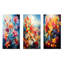 «Blossoming Colors Blossoming Harvest Fruit», ensemble d'art mural en métal floral de 3-103229166