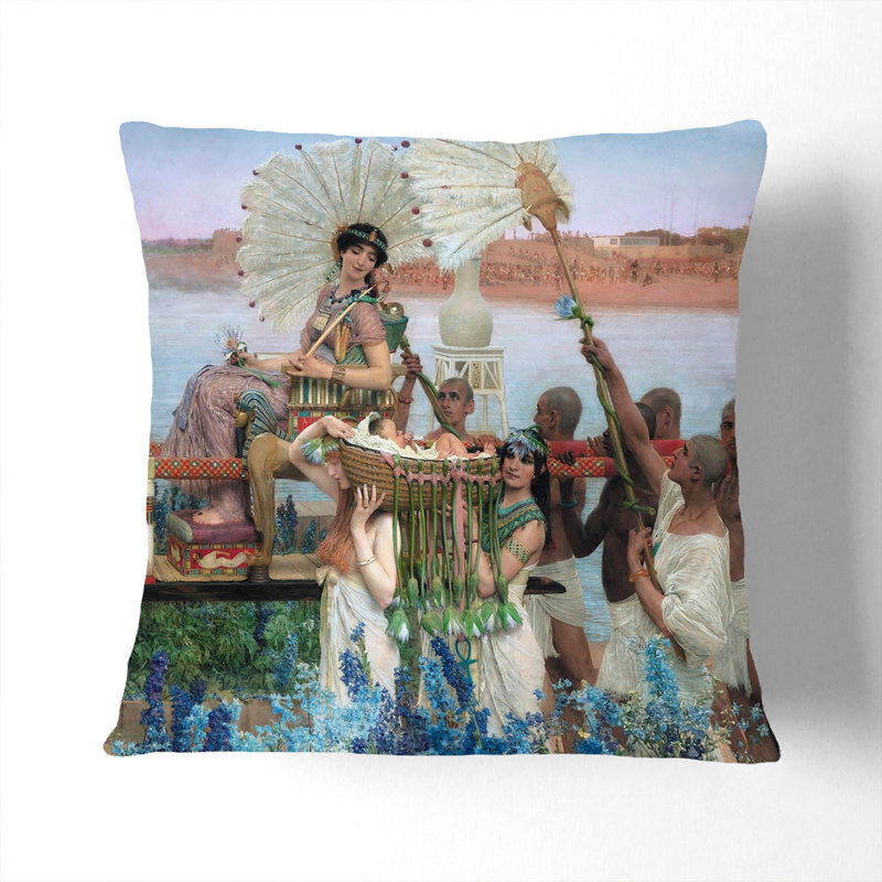 The Finding of Moses Scatter Cushion, 40cm H x 40cm W x 15cm D, White