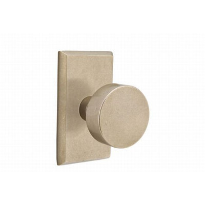 Emtek Privacy Knobset w/ Sandcast #3 Rosette and Round Knob