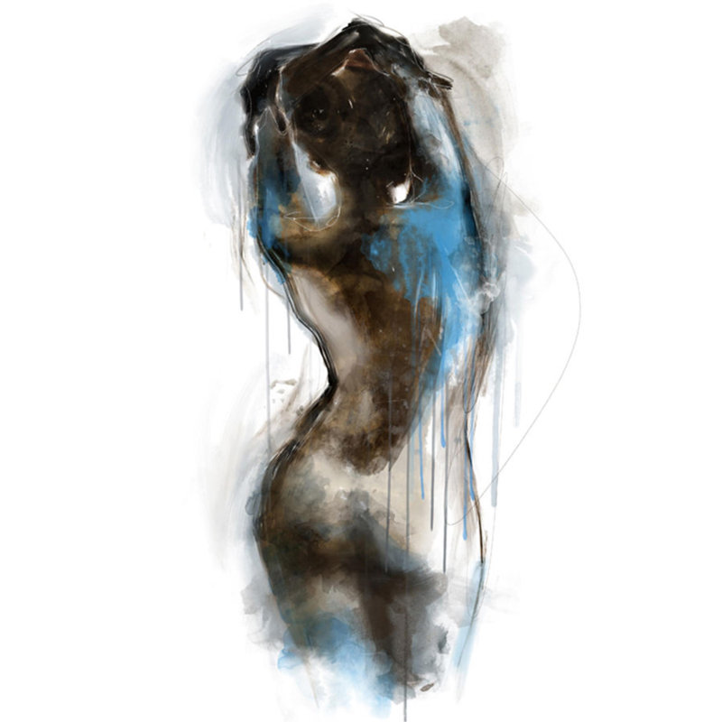 Femme De Bleu III Print by Emma Brooks, Outdoor, 72" H x 54" W