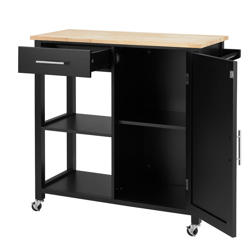 Penka Kitchen Cart, Black