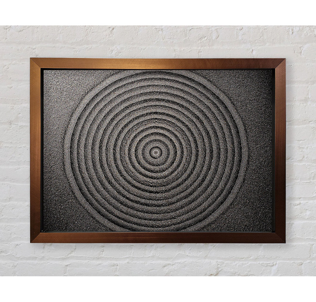 Gerahmter Kunstdruck Perfect Circular Sand Formation Zen