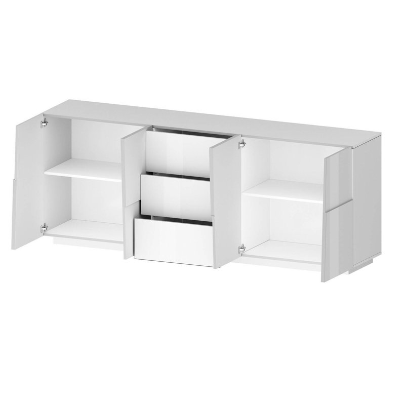 Wilton 220cm Sideboard, Glossy White