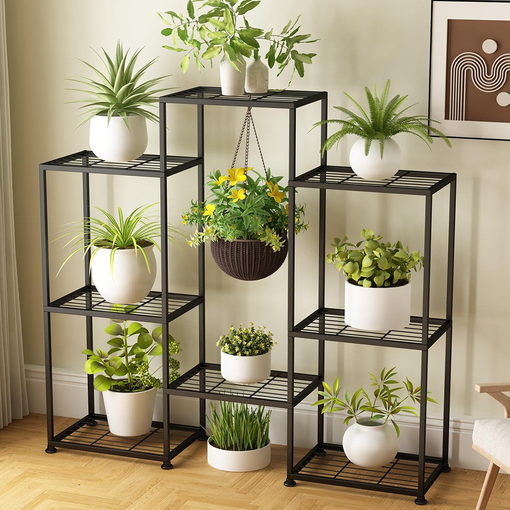17 Stories Metal Plant Stand Indoor Metal Plant Stands Outdoor Tiered ...