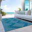 Machine Washable Indoor/Outdoor Chayden ACN1016 Teal 1'8" x 2'6" Rug-109479643