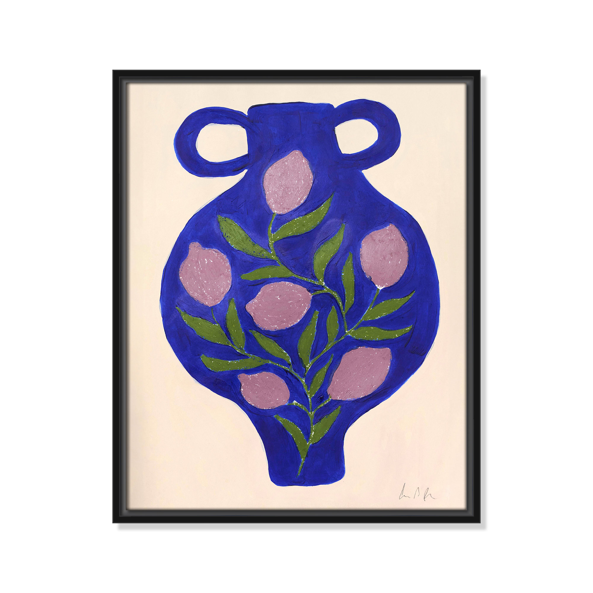 Vase No. 03 Print by Camilla Bergqvist, 21.5" H x 17.5" W, Black