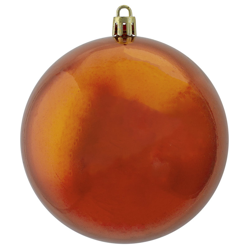 Boule de Noël brillante incassable, Orange brûlé