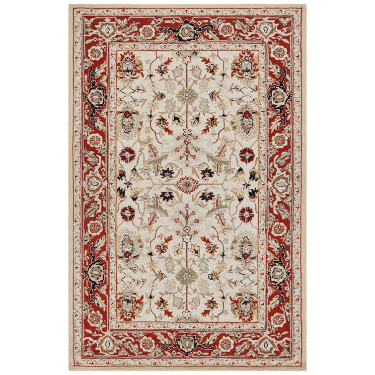 Hollander Hand-Hooked Wool Red Area Rug