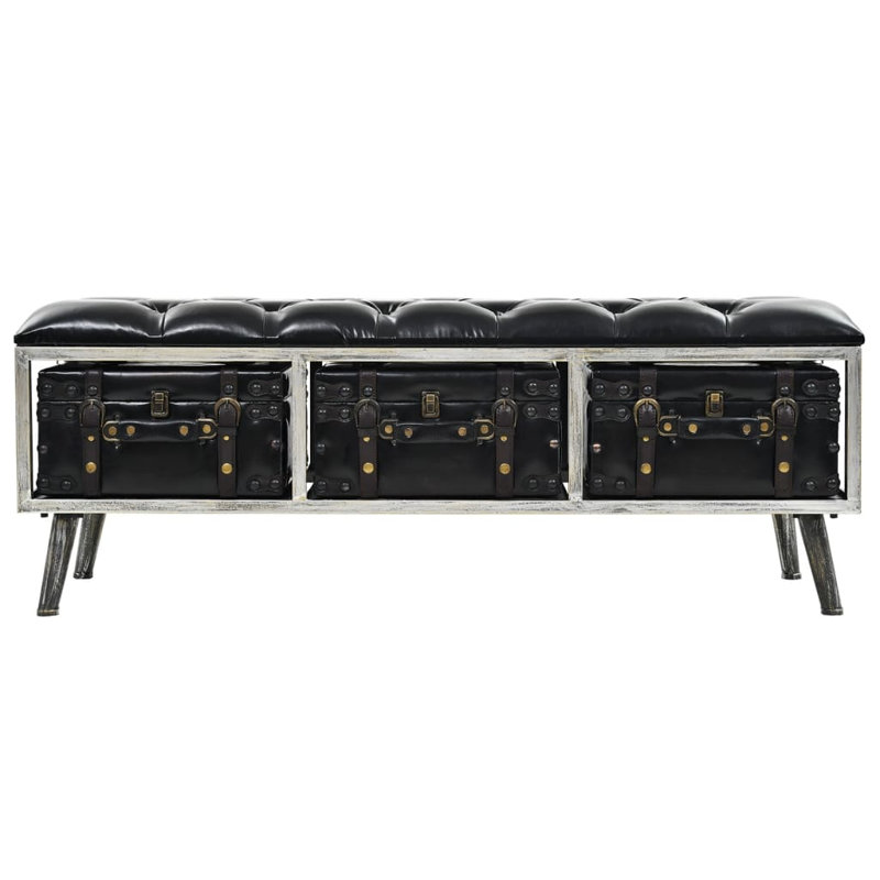 Jochebed Faux Leather Upholstered Storage Bench