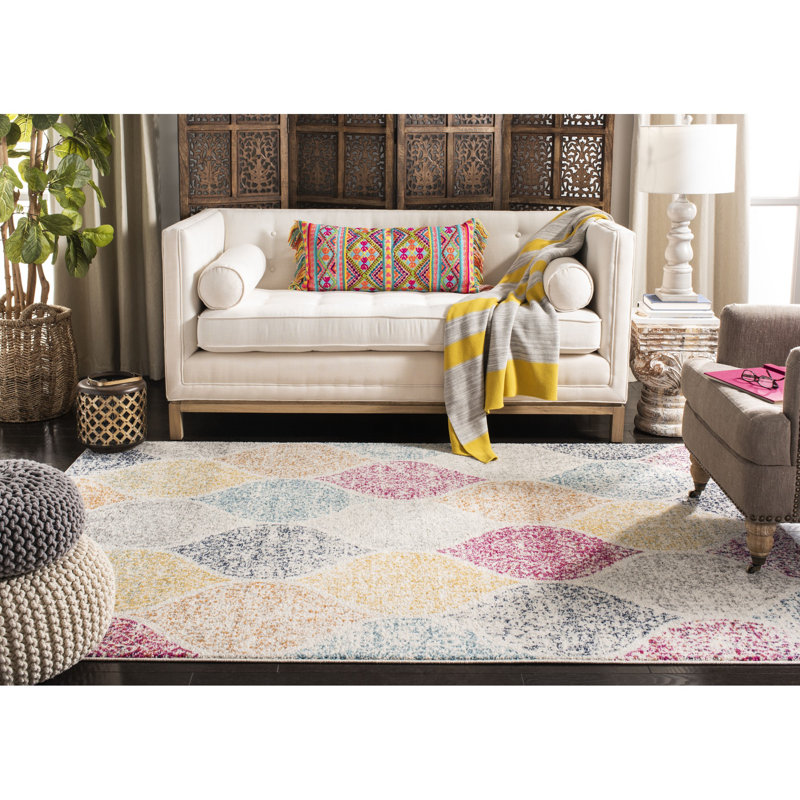 Tapis à motif géométrique Desiree Performance, Rectangle 5 pi 3 po x 7 pi 6 po