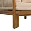 Canapé de patio droit en acacia de 73,2 pouces de large avec coussins-906944804