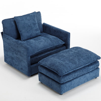 Fauteuil d'appoint rembourré en chenille 39,4 po, fauteuil de lecture pour chambre à coucher, fauteuil de lecture moderne 39,4 po