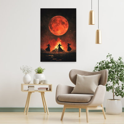 Art mural de la nature sanglante rituel dramatique mystique abstrait paysage
