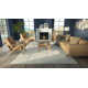 Wheaton Chevron Handmade Tufted Wool Gray and Beige Area Rug