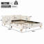 Velvet Bed Frame with Adjustable Side Panels & Storage Pockets-573984166-761174588