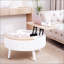 Table basse ronde avec rangement