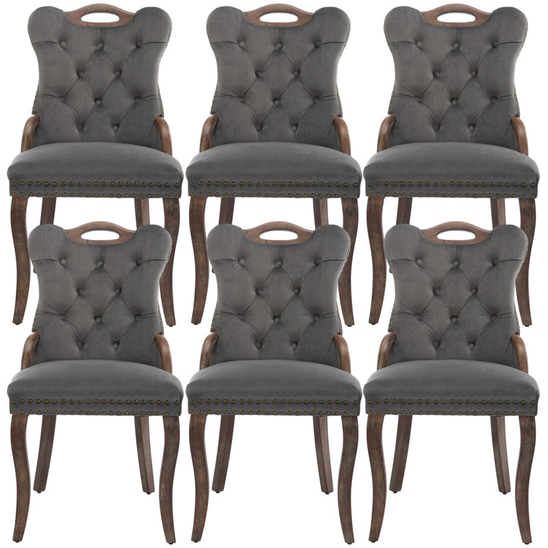 Chaises de salle à manger Miyona, Gris