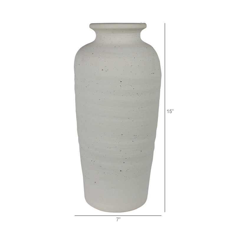Vase en grès - Lrg, H 15 po x l 7 po x P 7 po