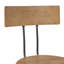 Tabouret de bar pivotant à hauteur réglable avec structure en bois de sapin et en fer industriel, parfait pour les bars et les cuisines modernes.