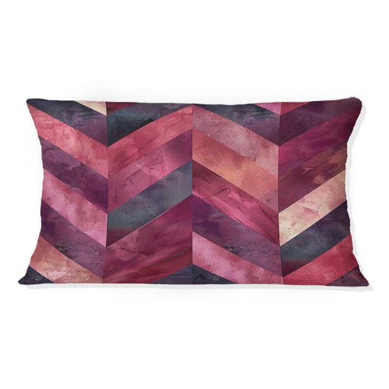 Magenta Chevron Glam II - Coussin lombaire transitionnel