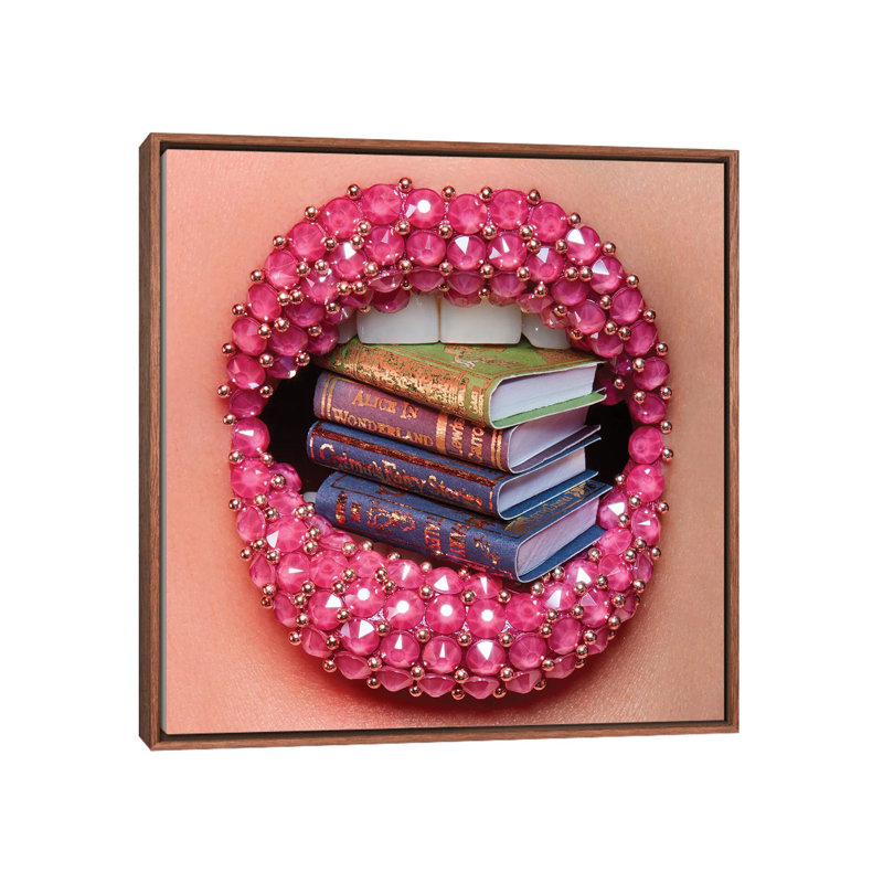" Treasure " by Vlada Haggerty, 26" H x 26" W x 1.5" D, Brown Floater Framed