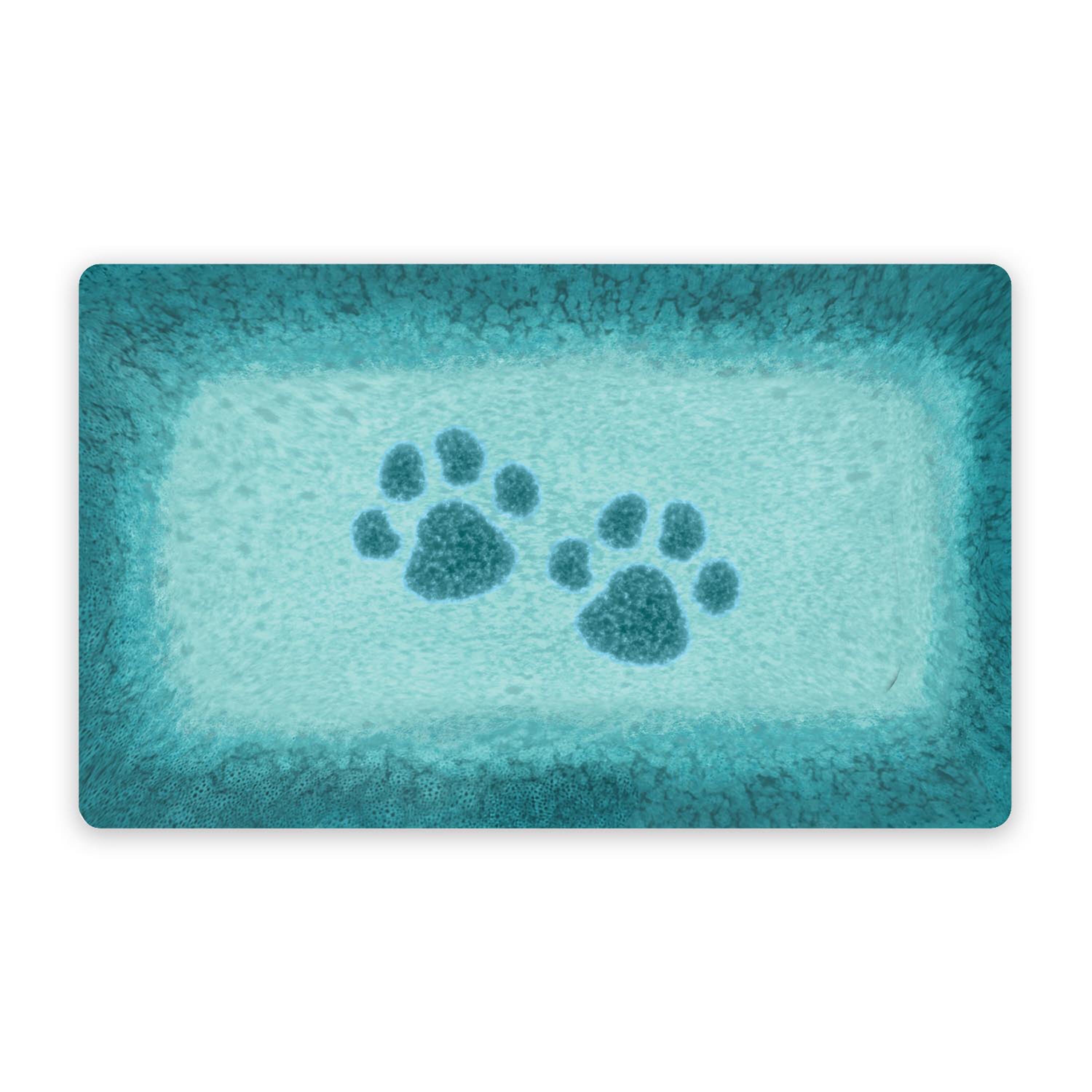 Super Area Rugs Decorative Dog Feeding Mat Natural Cotton Easy Clean Paw  Print Rectangle 15 X 23 Charcoal & Reviews