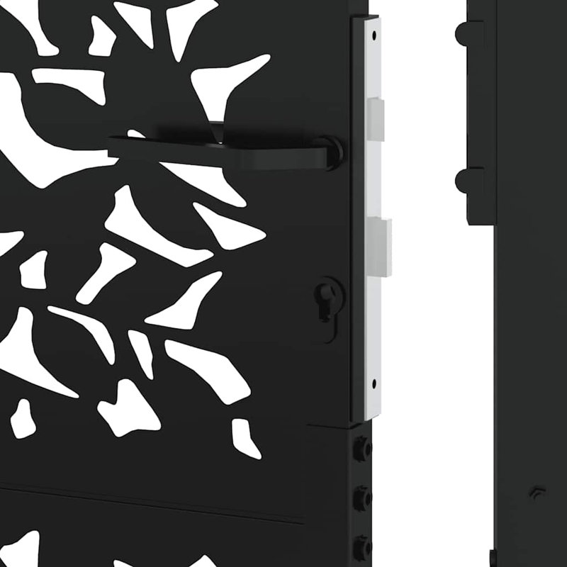 Barrière de jardin vidaXL noire 105 x 130 cm, 39,4 po x 49,2 po, Noir