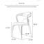 Chaise de salle à manger italienne à dossier minimaliste en latex italien