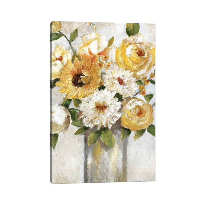 «Sunshine Bouquet» par Nan - impression, H 48 po x l 32 po x P 1,5 po, Toile tendue