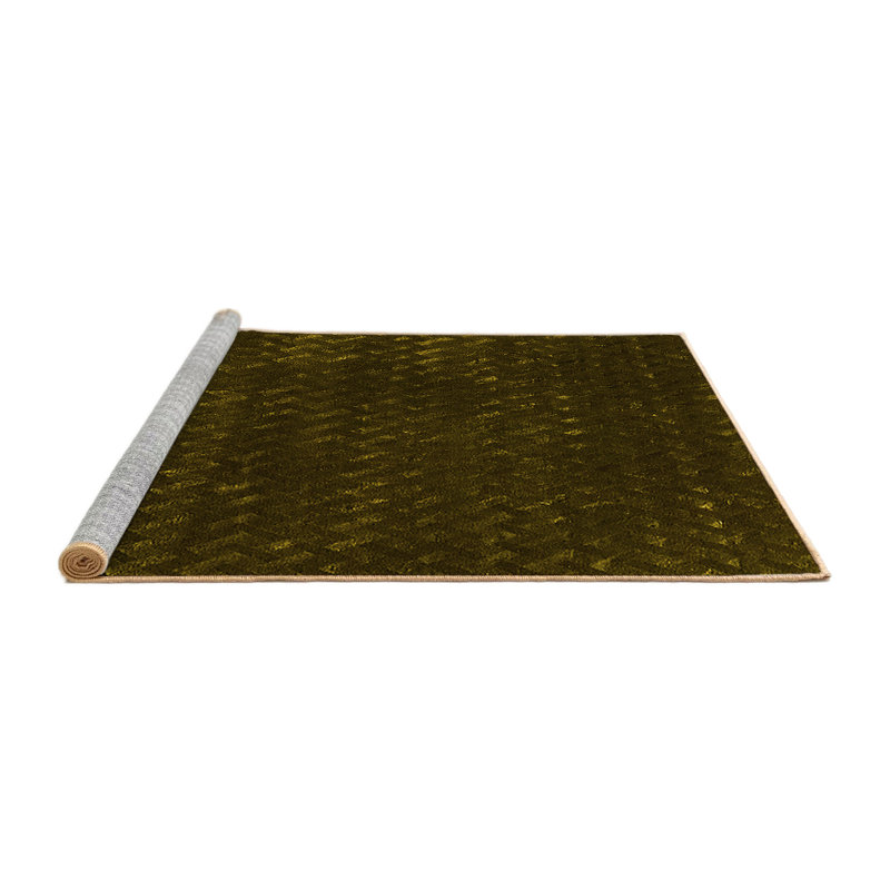 Tapis jaune Nanika Mid-Century Modern 110, Carré 7 pi