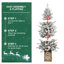 Arbre de Noël 4 pi avec lumières DEL multicolores, 396 pointes, base scintillante, 100 lumières, pointes en PE / PVC avec cônes de pin-952856486