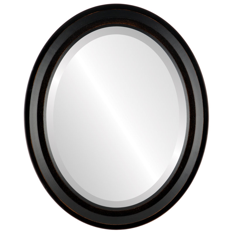 Miroir décoratif biseauté Goulet, Bronze huilé, 19 po x 15 po