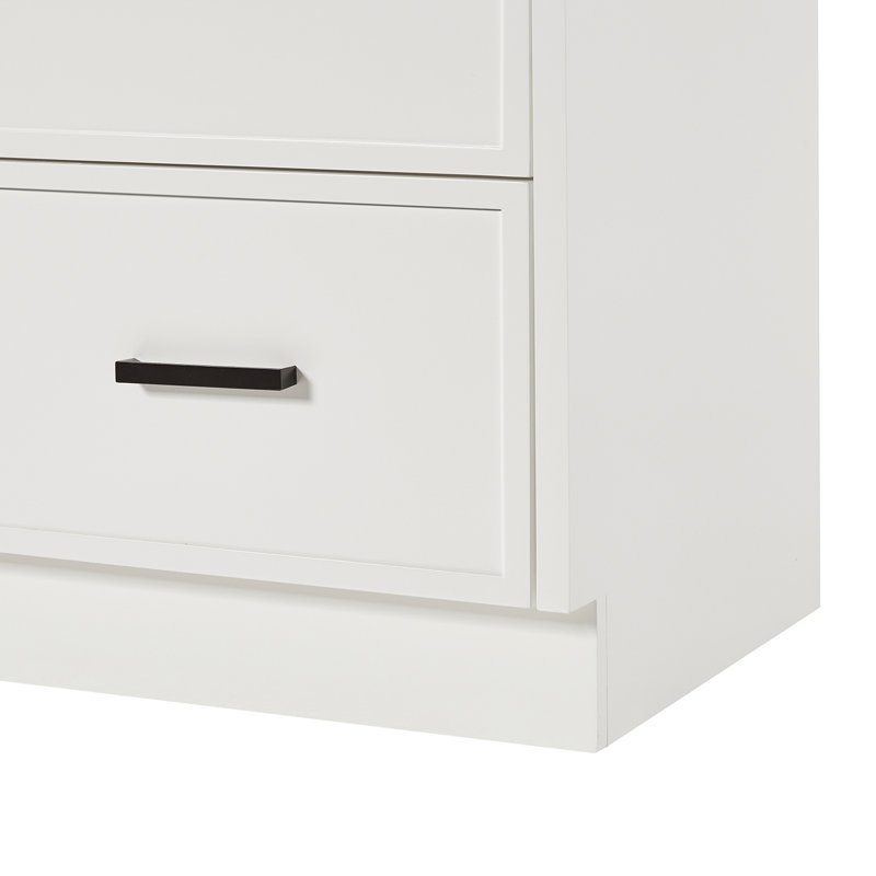 ARIEL Kelly 60 Single Sink Bathroom Vanity with Carrara Quartz Top, Rectangular, White, 67"